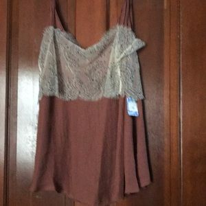 Free people spaghetti strap blouses .Cooper color